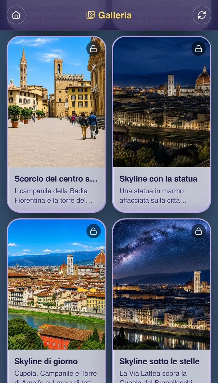 Skyline di Firenze di giorno e sotto le stelle